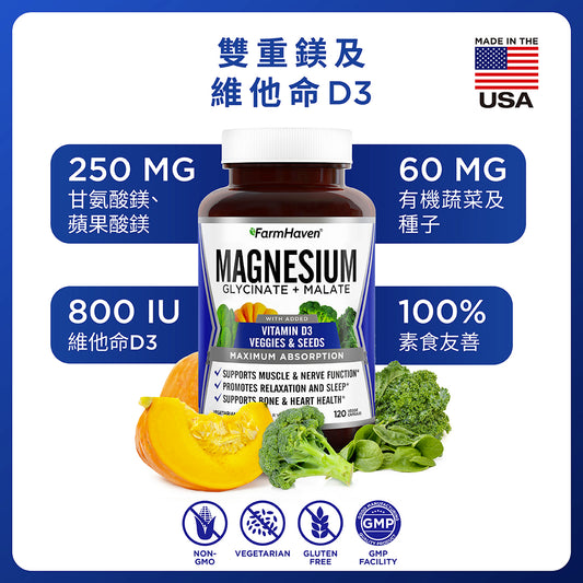 FarmHaven - 雙重鎂及維他命D3 (到期日: 2026年10月31日)